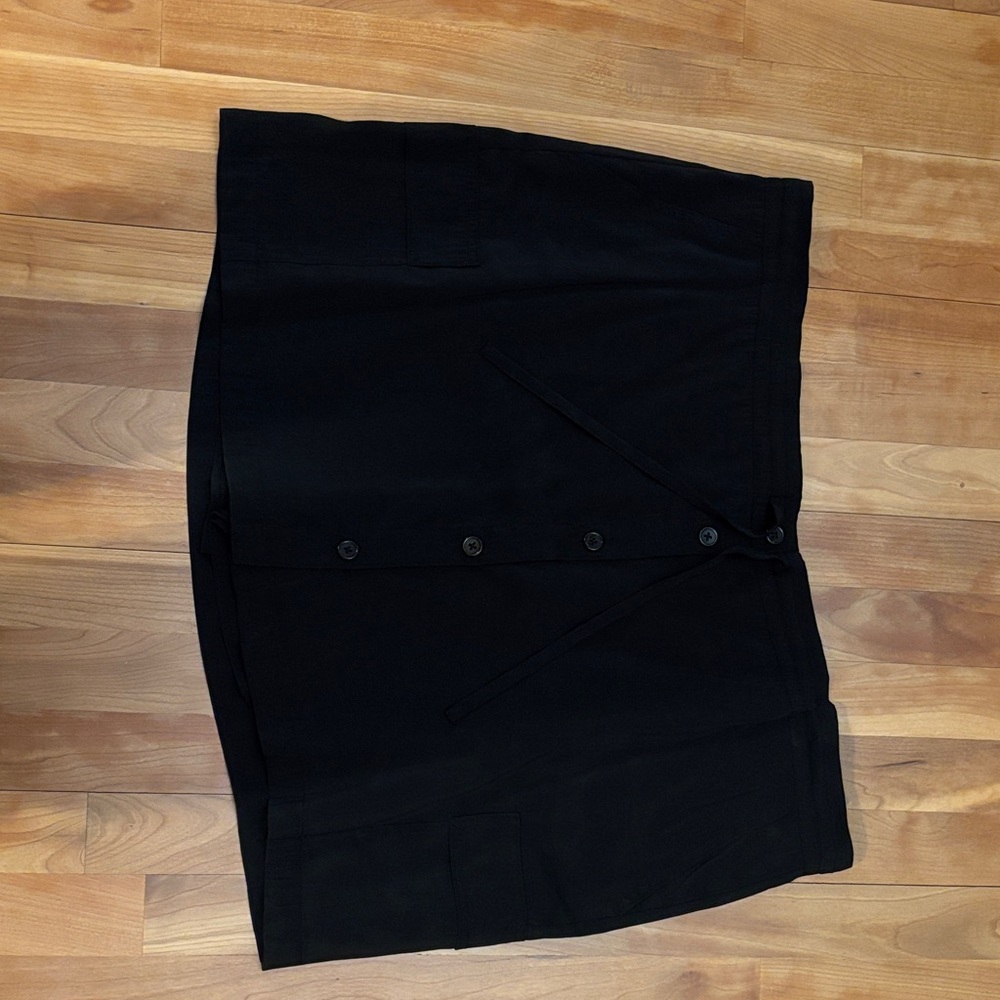 CAbi Black Button-Front Skort